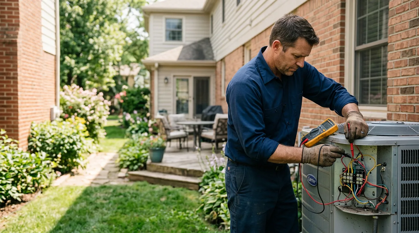 HVAC technician working near Washington, TX